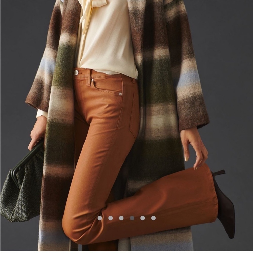 Anthropologie | Hudson Barbara Coated Bootcut Jeans in Toffee Size 33 - Picture 7 of 16